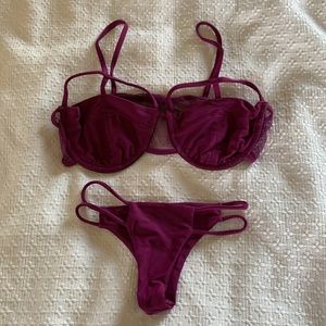 Kaohs Swim underwire mesh bikini RARE
